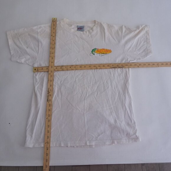 Vtg '94 Butt Naked Fishing 100% Cotton Single Stitch T-Shirt Badger Sportswear L - Picture 3 of 10